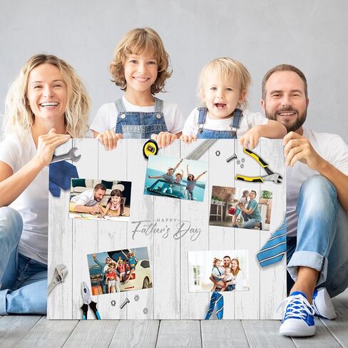 بطاقة عيد الأب من Blosssound Jumbo مقاس 25 × 16 بوصة، كتاب ضيف عملاق، بطاقة تهنئة كبيرة لعيد الأب السعيد، هدايا مخصصة كبيرة من الابنة والزوجة لتزيين حفلات عطلة الأب in Kuwait