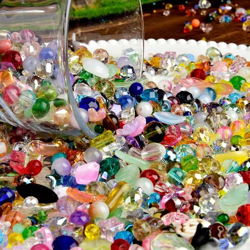 CuteFox Crystal Beads Faceted Glass Beads, Assorted Multicolor Teardrop Shape for Jewelry Making, DIY Craft Necklace Bracelet (Multicolor Glass Beads 4 oz) in Saudi Arabia