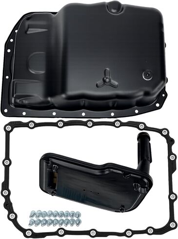 6L80 Transmission Oil Pan Kit with Filter, Metal-Reinforced Gasket & Bolts, Transmission Pan w/Drain Plug, Replacement for 24222657 265-582, Fits Chevy Silverado Tahoe Sierra Yukon Escalade in Saudi Arabia