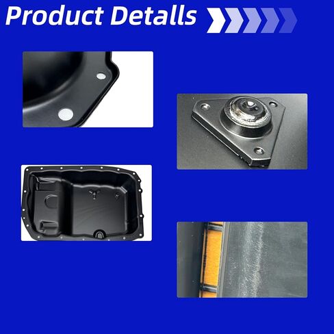 6L80 Transmission Oil Pan Kit with Filter, Metal-Reinforced Gasket & Bolts, Transmission Pan w/Drain Plug, Replacement for 24222657 265-582, Fits Chevy Silverado Tahoe Sierra Yukon Escalade in Saudi Arabia