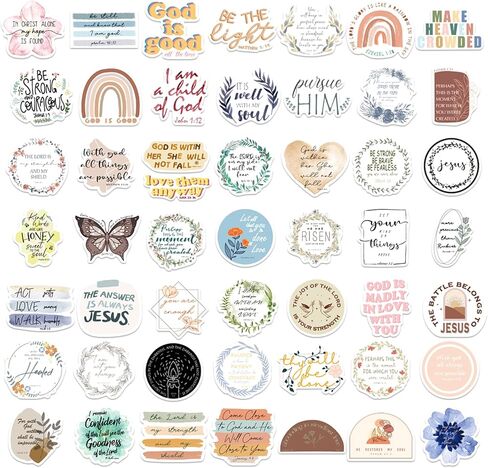 200Pcs Inspirational Christian Stickers Bible Verse Sticker for Journaling Scrapbook Water Bottles Laptop Waterproof Religious Study Decals Easter Gifts for Women (Set A) in Saudi Arabia