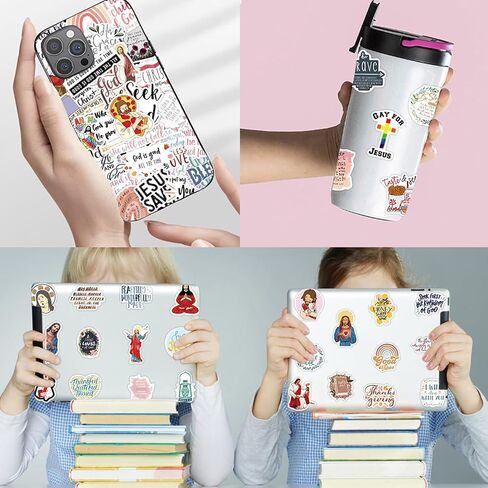 200Pcs Inspirational Christian Stickers Bible Verse Sticker for Journaling Scrapbook Water Bottles Laptop Waterproof Religious Study Decals Easter Gifts for Women (Set A) in Saudi Arabia