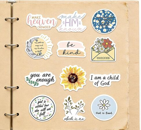 200Pcs Inspirational Christian Stickers Bible Verse Sticker for Journaling Scrapbook Water Bottles Laptop Waterproof Religious Study Decals Easter Gifts for Women (Set A) in Saudi Arabia