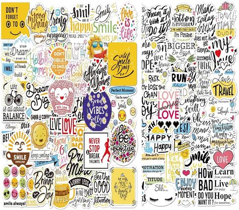 200 PCS Motivational Stickers, Positive Quote Water Bottle Stickers, Waterproof Vinyl for Laptop Journal Scrapbook, Teens Adults Kids in Saudi Arabia