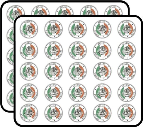 Mexico Flag Grunge Stamp Decorative Scrapbooking Sticker Waterproof Vinyl Stickers for Water Bottle, Laptop & Phone Case – 50 Pack in Kuwait