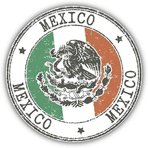 Mexico Flag Grunge Stamp Decorative Scrapbooking Sticker Waterproof Vinyl Stickers for Water Bottle, Laptop & Phone Case – 50 Pack in Kuwait