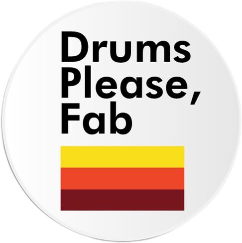 ملصق لاصق دائري Drums Please Fab مقاس 3 بوصة - The Strokes Music Indie Rock Fan in Kuwait