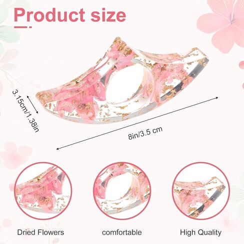 4pcs Resin Page Holder, Dried Flower Resin Book Thumb Holder & Pressed Flower Bookmark with Tassel Reading Accessories Gift for Reading Lovers, Literary, Students, Teachers in Saudi Arabia