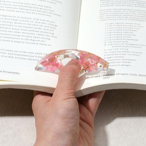 4pcs Resin Page Holder, Dried Flower Resin Book Thumb Holder & Pressed Flower Bookmark with Tassel Reading Accessories Gift for Reading Lovers, Literary, Students, Teachers in Saudi Arabia