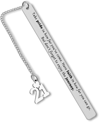 Inspirational 21st Gift for Women Men Bookmark Gifts for Reading Lovers Happy 21st Birthday Gifts for Daughter Son Sister Bother Friends Niece Nephew Happy Birthday Present Bookmark Turning 21 Gift in Kuwait