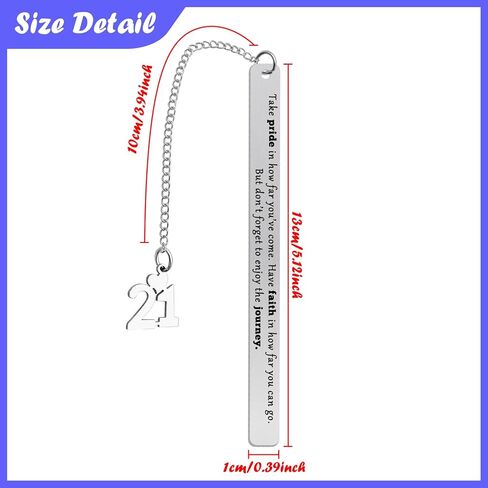 Inspirational 21st Gift for Women Men Bookmark Gifts for Reading Lovers Happy 21st Birthday Gifts for Daughter Son Sister Bother Friends Niece Nephew Happy Birthday Present Bookmark Turning 21 Gift in Kuwait
