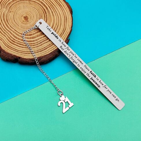 Inspirational 21st Gift for Women Men Bookmark Gifts for Reading Lovers Happy 21st Birthday Gifts for Daughter Son Sister Bother Friends Niece Nephew Happy Birthday Present Bookmark Turning 21 Gift in Kuwait