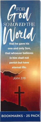 John 3:16 for God So Loved Bookmarks, 2 x 6 inches, 25 Bookmarks in Saudi Arabia