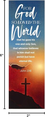 John 3:16 for God So Loved Bookmarks, 2 x 6 inches, 25 Bookmarks in Saudi Arabia