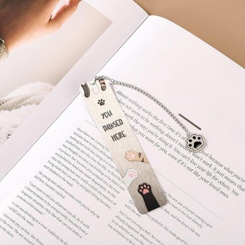 Cat Bookmark, Zinc Alloy Cute Cat Paw Bookmark Funny Aesthetics Reading Accessories for Reading Women Men Student Book Enthusiasts Gift in Saudi Arabia