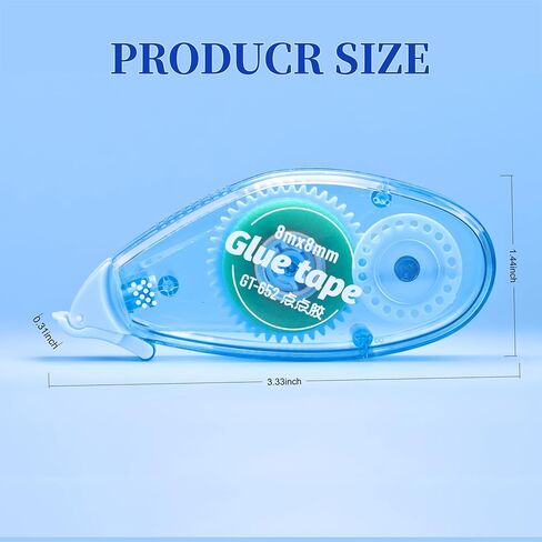 Glue Tape, Photo-Safe Acid-Free Double Sided Tape for Crafts, 26.25 ft x 0.31 in Scrapbook Tape, Scrapbook Junk Journal Supplies (Blue) in Saudi Arabia