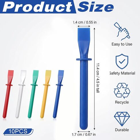 10 Pcs Glue Spreader, Plastic Glue Applicator Colored Silicone Glue Brush Non-Stick Reusable Glue Smear Sticks for Epoxy Woodworking Painting Handmade DIY Art Craft in Kuwait