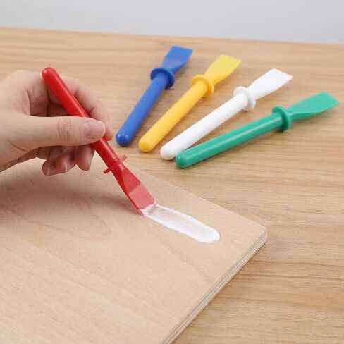 10 Pcs Glue Spreader, Plastic Glue Applicator Colored Silicone Glue Brush Non-Stick Reusable Glue Smear Sticks for Epoxy Woodworking Painting Handmade DIY Art Craft in Kuwait