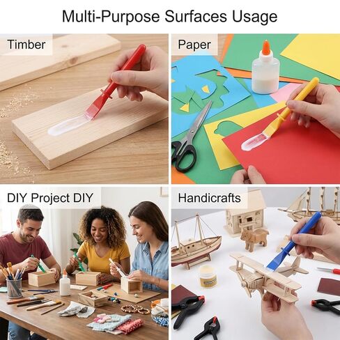 10 Pcs Glue Spreader, Plastic Glue Applicator Colored Silicone Glue Brush Non-Stick Reusable Glue Smear Sticks for Epoxy Woodworking Painting Handmade DIY Art Craft in Kuwait