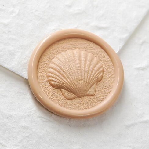 Nuvretk 30pcs Gold Wax Seal Stickers – Handmade Thick 3D Shell Design, Self-Adhesive Real Wax Seals for Envelopes, Invitations & Packaging(Antique Gold) in Saudi Arabia