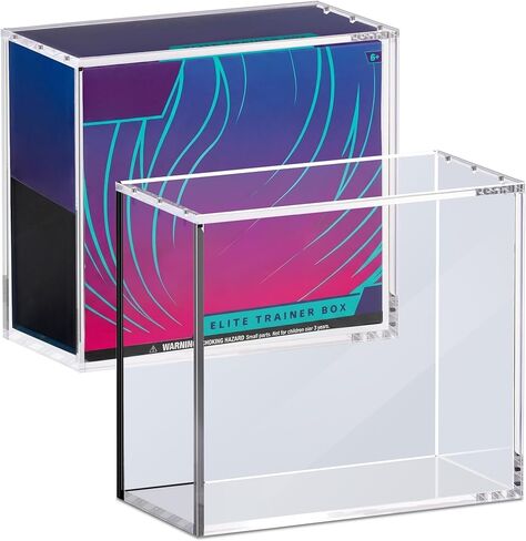 6 PCS ETB Protector Case, 5mm ETB Acrylic Display Case, Clear Ultra Acrylic Boxes for Display Compatible with Elite Trainer Box, Dustproof and Waterproof Display Box in Saudi Arabia