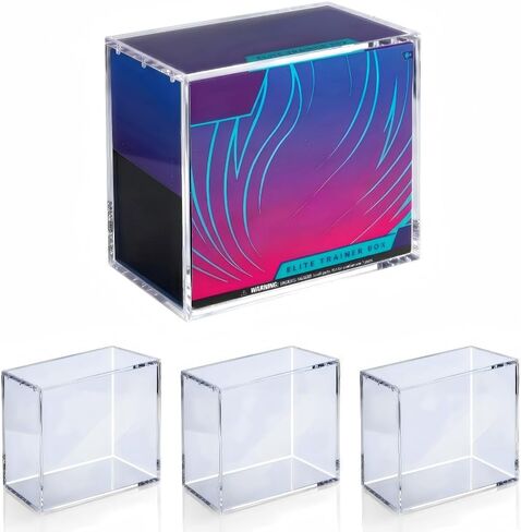 6 PCS ETB Protector Case, 5mm ETB Acrylic Display Case, Clear Ultra Acrylic Boxes for Display Compatible with Elite Trainer Box, Dustproof and Waterproof Display Box in Kuwait