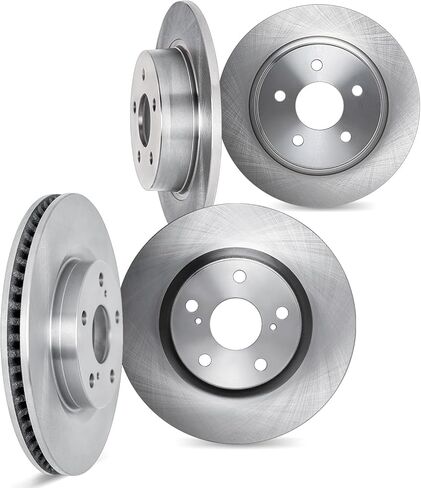 Dynamic Friction Company Front and Rear Brake Rotors Fits 2013-2017 Honda Accord| Blank Disc Brake Rotors 11.9" Front & 11.1" Rear in Kuwait