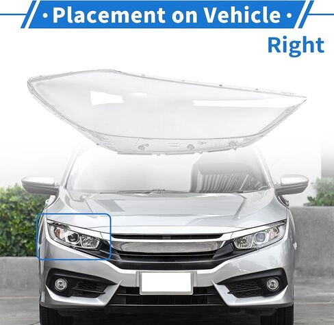 ACROPIX Headlight Lens Cover Headlight Headlamp Lense Clear Lens Cover for Hyundai Elantra 2017-2018 Clear PC 1 Pcs Front Right Car in Kuwait