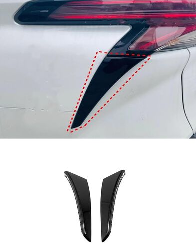 Car Accessories Fit for Toyota Sienna 2021-2023 ABS（Glossy Black） Rear Tail Light Lamp Molding Cover Trim 2Pcs in Saudi Arabia