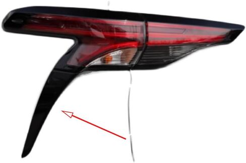 Car Accessories Fit for Toyota Sienna 2021-2023 ABS（Glossy Black） Rear Tail Light Lamp Molding Cover Trim 2Pcs in Saudi Arabia