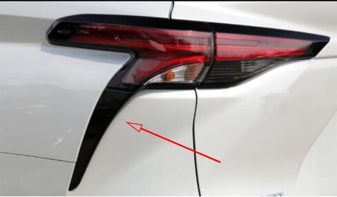 Car Accessories Fit for Toyota Sienna 2021-2023 ABS（Glossy Black） Rear Tail Light Lamp Molding Cover Trim 2Pcs in Saudi Arabia