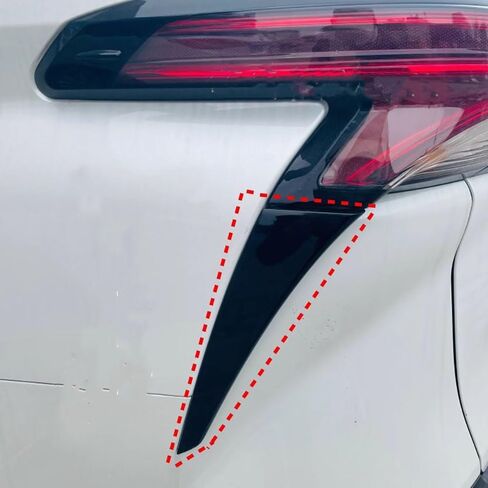Car Accessories Fit for Toyota Sienna 2021-2023 ABS（Glossy Black） Rear Tail Light Lamp Molding Cover Trim 2Pcs in Saudi Arabia