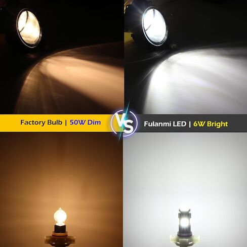 Super Bright 5202 PS19W LED Fog Light Bulbs or DRL 6000K Xenon White,Compatible with 5202 PS19W PS24W 5201,Automotive-grade 3030 22-SMD 360° Output Fog Lamps Replacement12V for Cars and Trucks in Saudi Arabia