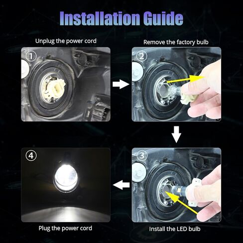 Super Bright 5202 PS19W LED Fog Light Bulbs or DRL 6000K Xenon White,Compatible with 5202 PS19W PS24W 5201,Automotive-grade 3030 22-SMD 360° Output Fog Lamps Replacement12V for Cars and Trucks in Saudi Arabia