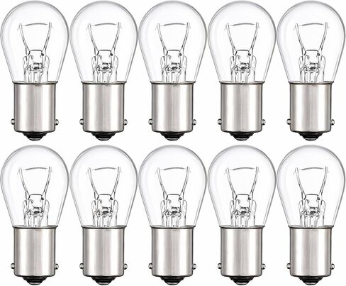 1141 Automotive Incandescent Light Bulbs, 12V 12.8V RV Interior Light, S8 BA15s Bayonet Base, Flicker-Free, 1000-Hour Lifespan, Warm White 2700K, 10 Pack in Saudi Arabia