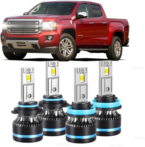 9005 H11 LED Bulbs 40000LM 6500K Cool White, IP68 Waterproof Automotive Light Bulbs for GMC Canyon 2015-2020, 3-Min Plug-N-Play Driving Lights Bulb, Pack of 4 in Kuwait