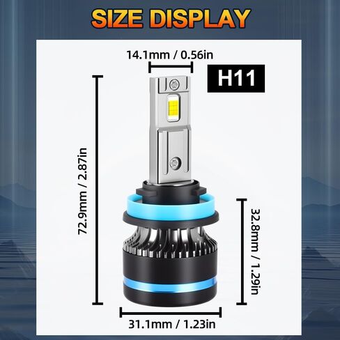 9005 H11 LED Bulbs 40000LM 6500K Cool White, IP68 Waterproof Automotive Light Bulbs for GMC Canyon 2015-2020, 3-Min Plug-N-Play Driving Lights Bulb, Pack of 4 in Kuwait