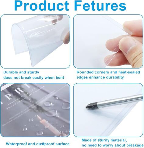Zorfeter 6 Pack 8.5 x 11 Inch Rigid Print Protectors, Clear Plastic Page Protectors Hard Sheet Sleeves, Waterproof Document Holder for Photos/Documents in Kuwait