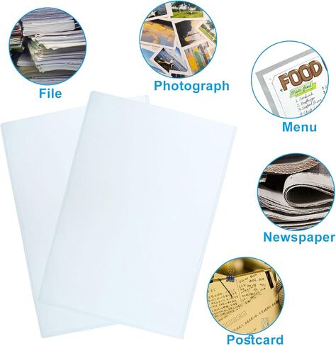 Zorfeter 6 Pack 8.5 x 11 Inch Rigid Print Protectors, Clear Plastic Page Protectors Hard Sheet Sleeves, Waterproof Document Holder for Photos/Documents in Kuwait