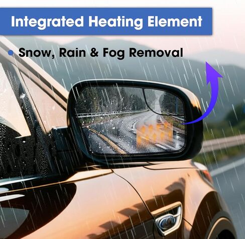 Right Passenger Side Heated Mirror Glass Fit for Ford Fusion 2011 2012 Lincoln MKZ 2011 2012 Mercury Milan 2011, Right Side Exterior Rearview Mirror Power Heated with Blind Spot Glass in Saudi Arabia