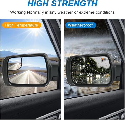 Driver Side Mirror Replacement For 2019 2020 2021 2022 2023 2024 Dodge Ram 1500, Left Side Mirror Glass Power Heated, Rear View Mirrors with Blind Spot Detection System Single Replace # 68402095AA in Saudi Arabia