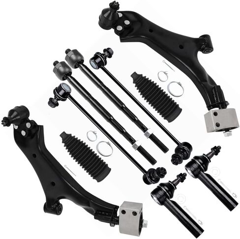 SCITOO 10pcs Front Suspension Kit Lower Control Arm and Ball Joint Inner Outer Tie Rod End w/Boot Sway Bar End Link Replacement for 2010-2017 for Chevy Equinox 2010-2017 for GMC Terrain in Kuwait