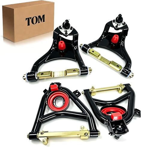4pcs Front Upper & Lower Tubular Control Arms Suspension Kit Heavy Duty Compatible with Chevy Bel-Air 1955-1957 One-Fifty 1955-1957 Two-Ten 1955-1957 in Saudi Arabia