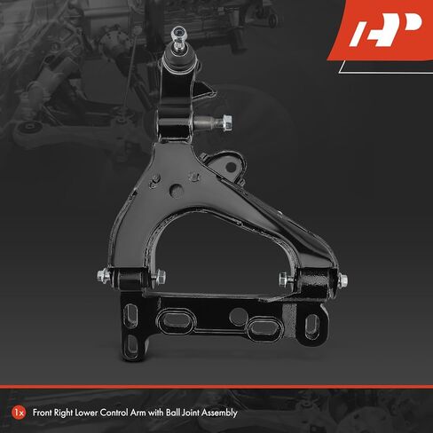 A-Premium Front Right Lower Control Arm, with Ball Joint & Bushing, Compatible with Chevrolet Trailblazer 2008-2009, GMC Envoy 2008-2009, Isuzu Ascender 2008, Saab 9-7x 2008-2009 in Kuwait
