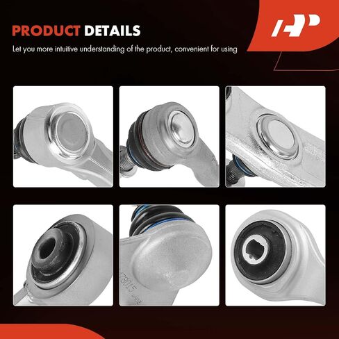 A-Premium Set of 10, Lower Forward Rearward Control Arm, Sway Bar Link, Upper Ball Joint, Outer Tie Rod End, Compatible with Mercedes-Benz E320 E350 E500 E550 E55/E63 AMG & CLS500 CLS550 CLS55 AMG in Kuwait