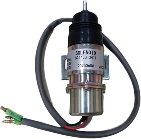 Excavator Flameout Solenoid Valve MV1-58 894453-3411 12V Shut Off Solenoid Compatible With Hitachi Isuzu Engine Kobelco in Saudi Arabia