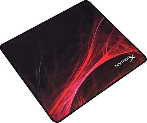 HyperX Fury S - Speed Edition Pro Gaming Mouse Pad, Cloth Surface Optimized for Speed, Stitched Anti-Fray Edges, Medium 360x300x3mm - Black (Renewed) in Kuwait