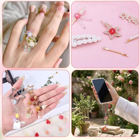 100pcs Glass Bellflower Beads for Jewelry Making Mixed Color Gradient Trumpet Flower Beads Cute Floral Beaded Charms for DIY Necklace Earrings Bracelets Crafts Decoration Gifts (11mm) in Saudi Arabia