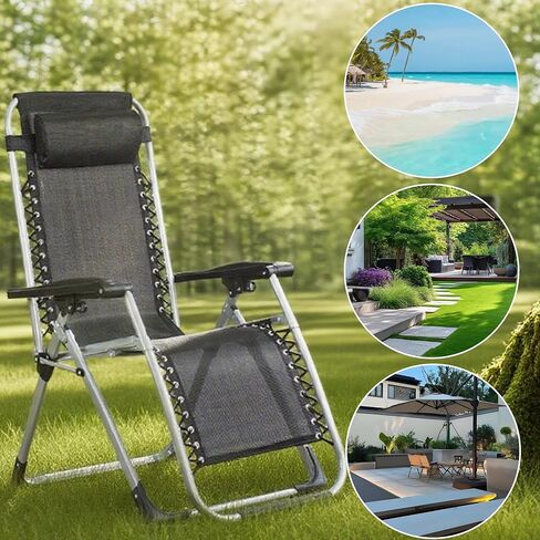 4 Pcs Replacement Cords for Zero Gravity Chair, Black Elastic Laces with Metal Ends, Universal Recliner Chair Bungee Replacement Kit, Durable Shock Cords for Patio Lounge Chairs in Saudi Arabia