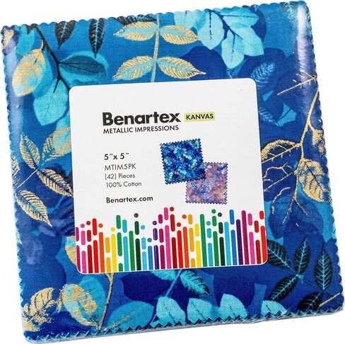 Metallic Impressions 5x5 Pack by Benartex in Saudi Arabia